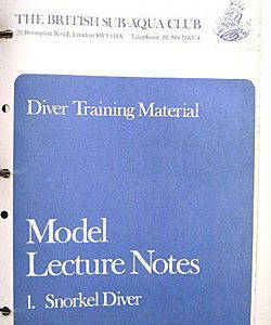 Diver Training Material